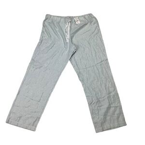 NWT J Crew Factory Pajama Pants Sz Large Blue White Striped
